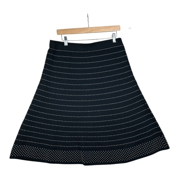 Calvin Klein Striped Stitched‎ Sweater Skirt size Medium Black/White - Picture 1 of 6